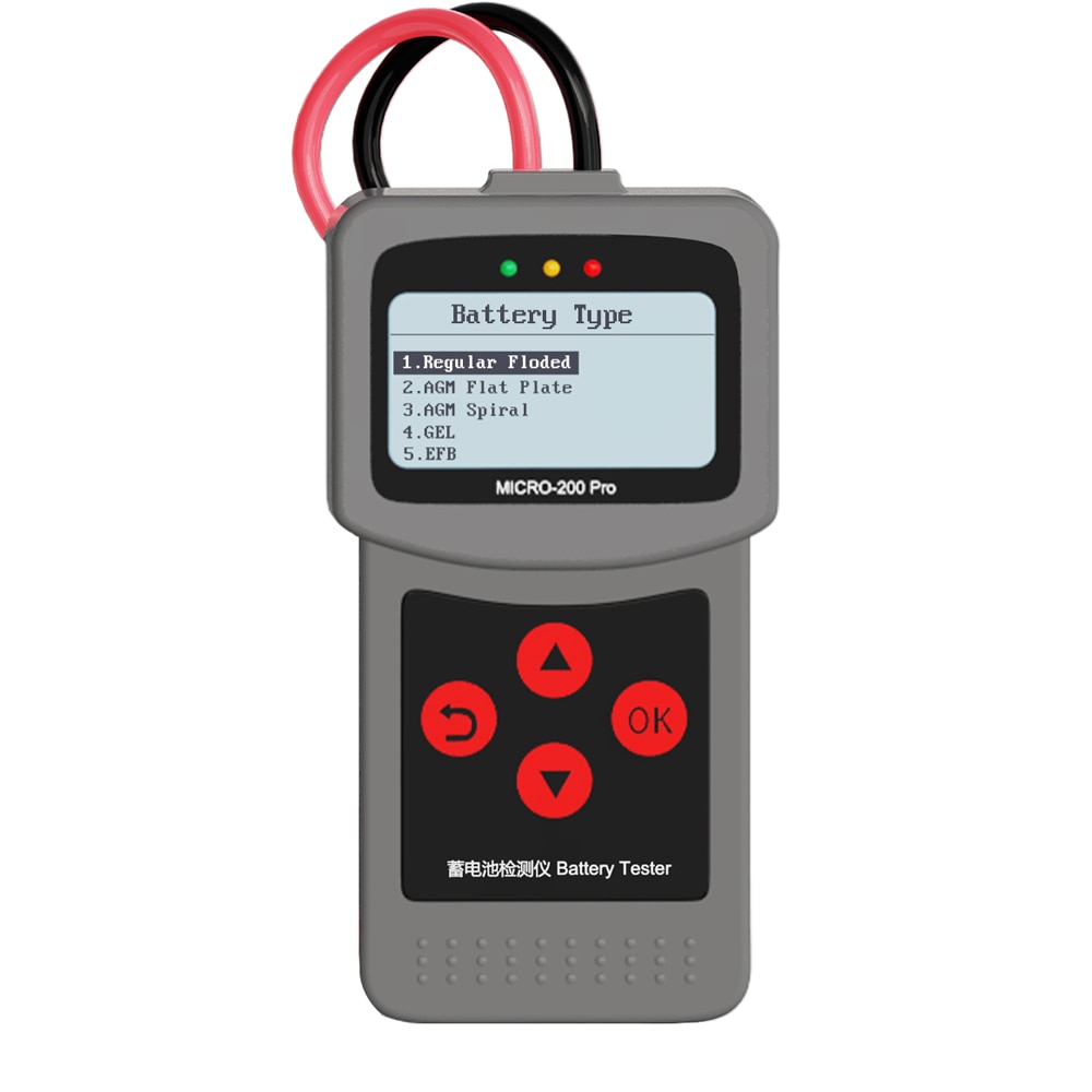Micro-200 Pro Car Motorcycle Battery Tester 12/24v Multi-Language Digital Battery System Analyzer Motorcycle Car Diagnostic Tool