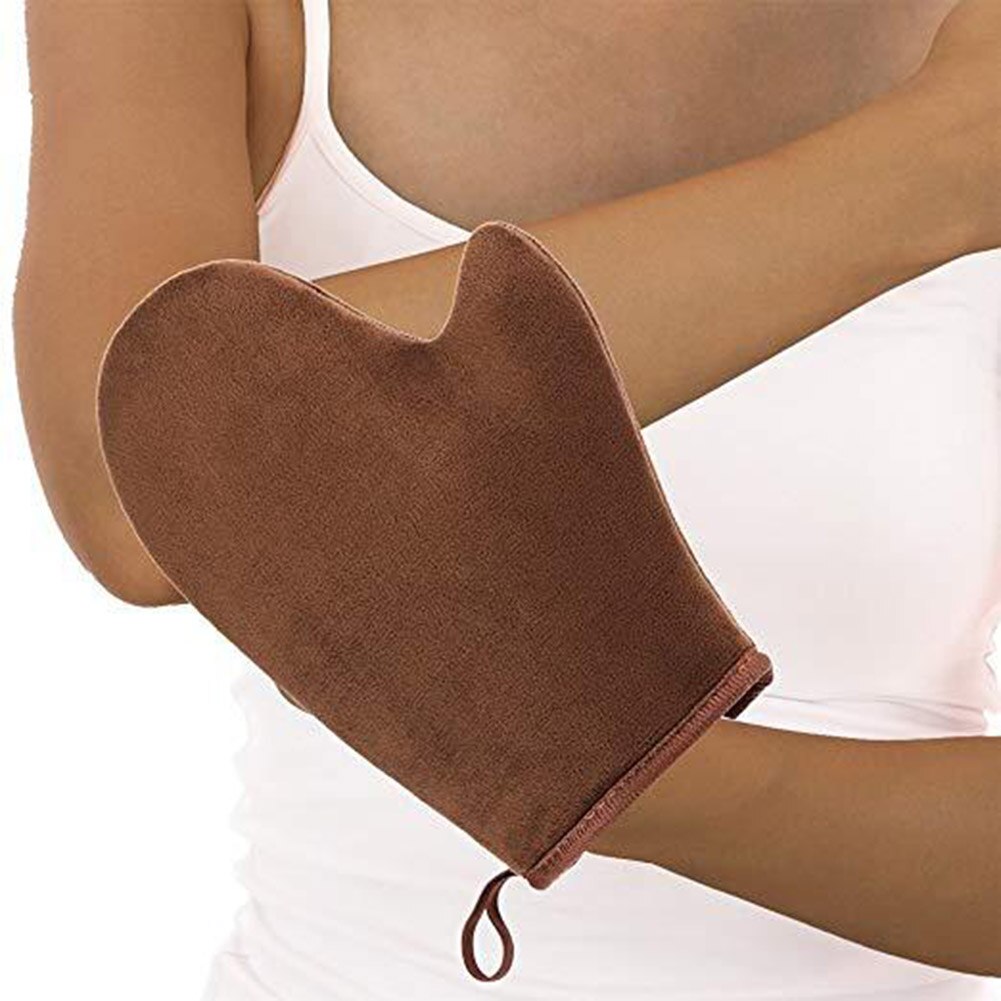 1Pc Reusable Finger Glove Body Self Tan Glove Applicator Tanning Gloves Cream Lotion Mousse Body Cleaning Glove Self Tanner