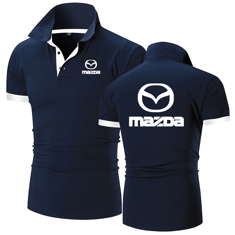 Summer Men's Polo Shirt Mazda Printing Casual High Quality Cotton Short Sleeves Man Harajuku Classic Tops Custom T-shirts