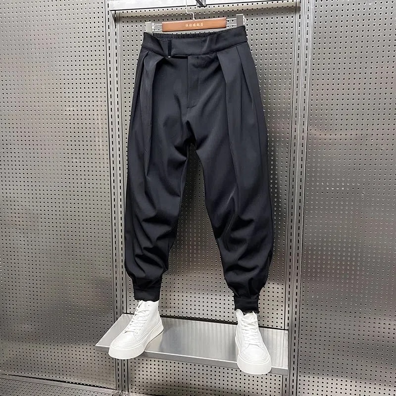 Autumn Winter Harajuku With Martin Boots Trousers Men Loose Korean Tide Casual Pants Homme Western Harem Trousers Men Clothing
