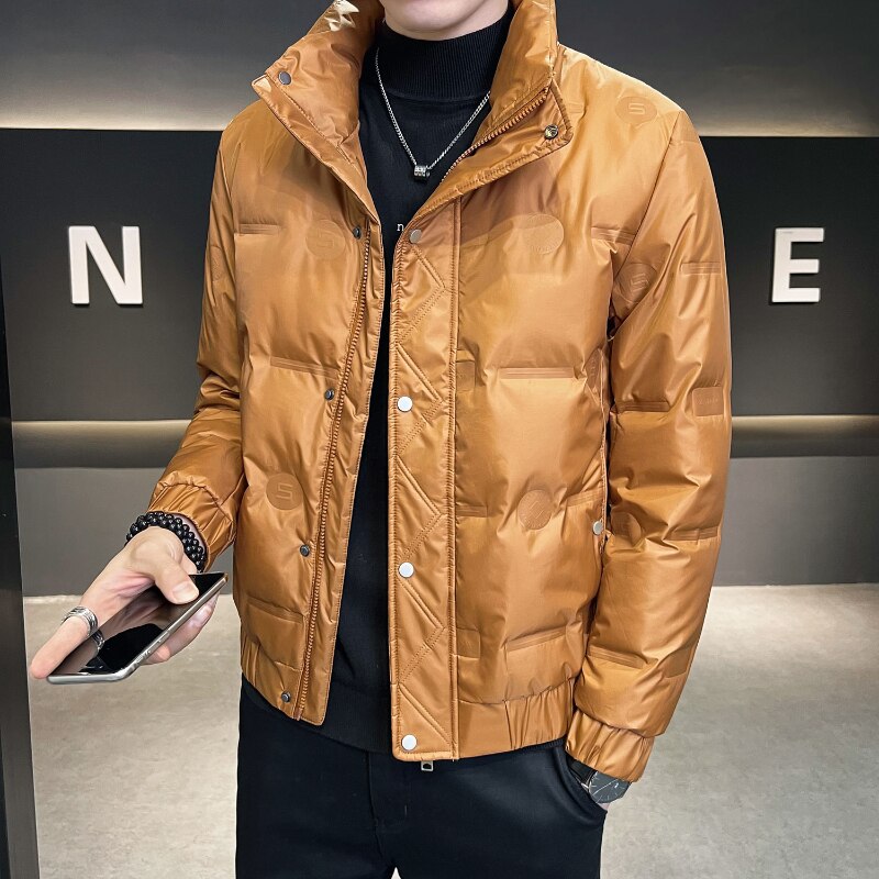 Brand Winter Mens Coats High Quality Light Down Solid Color White Duck Down Coats Mens Business Casual Slim Thermal Jackets