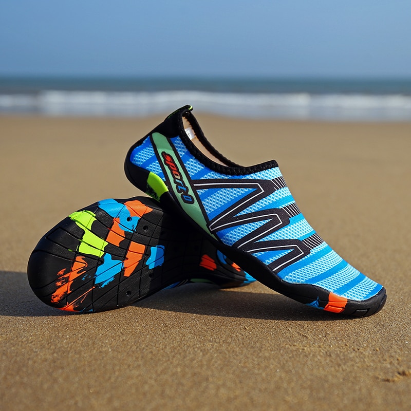 Feslisho Quick-Drying Beach Water Shoes Unisex Swimming Aqua Slippers Barefoot Surfing Upstream Sneakers Women Men Light Seaside