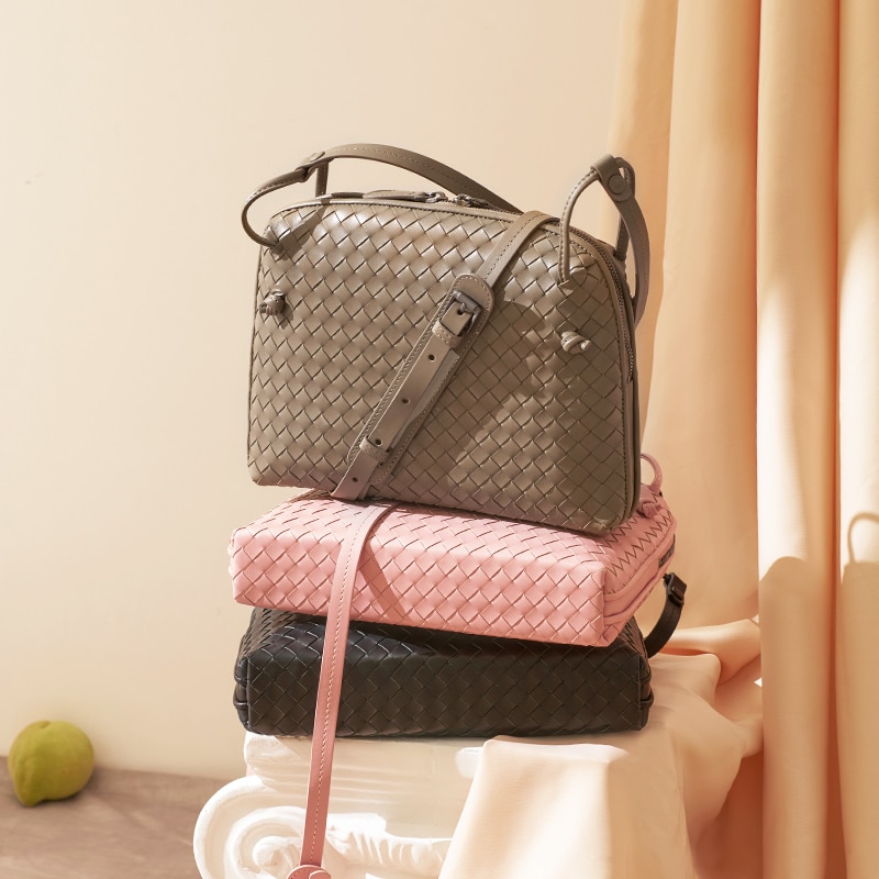 Leather Women's Shoulder Bag Luxury Brand Fashion Woven Bag Simple Shell Bag High Quality Messenger Bag 100% Sheepskin 2022 New