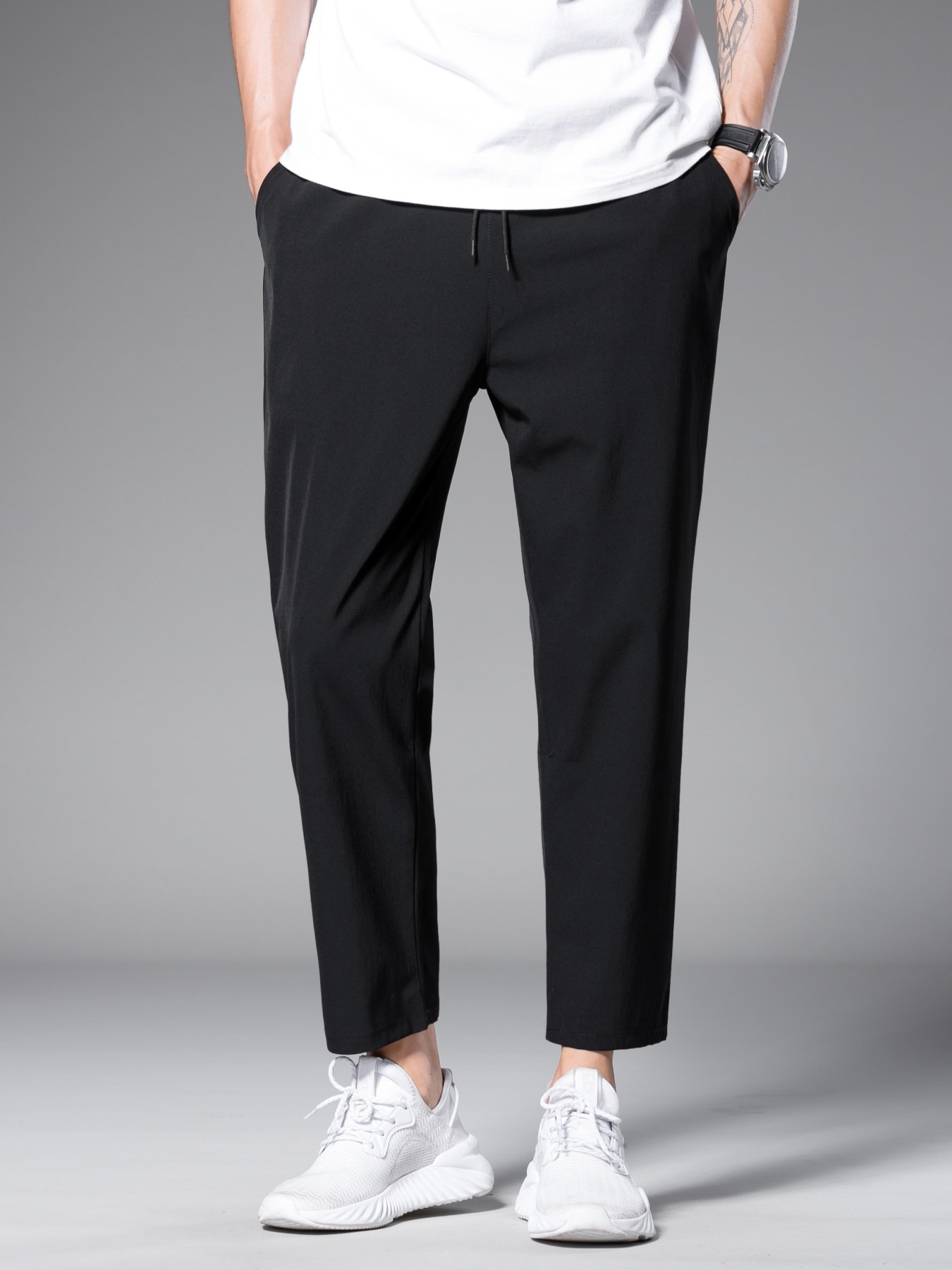 Men Slant Pocket Drawstring Pants  AEchoice