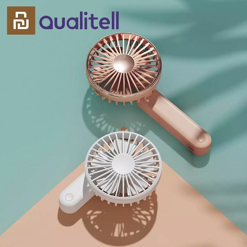 Youpin Qualitell Portable Fan Mini Hand Folding Hand Held Fan Rechargable Battery USB Travel Rechargeable Handheld Cooling Fans