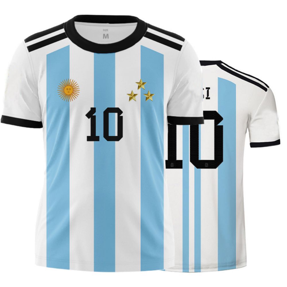 New 3D printed Argentine flag men's T-shirt casual short sleeve crewneck T-shirt unisex sportswear summer top