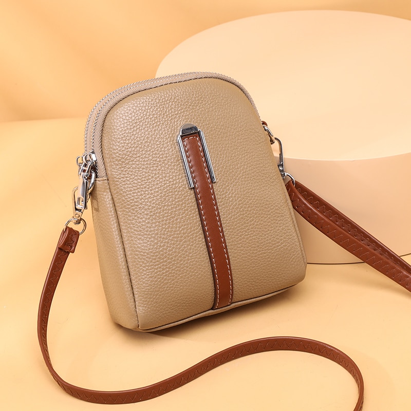Cowhide Bag 2023 Spring And Summer New Women's Bag Leather Soft Leather Zero Wallet Fashion Versatile Put Mobile Phone