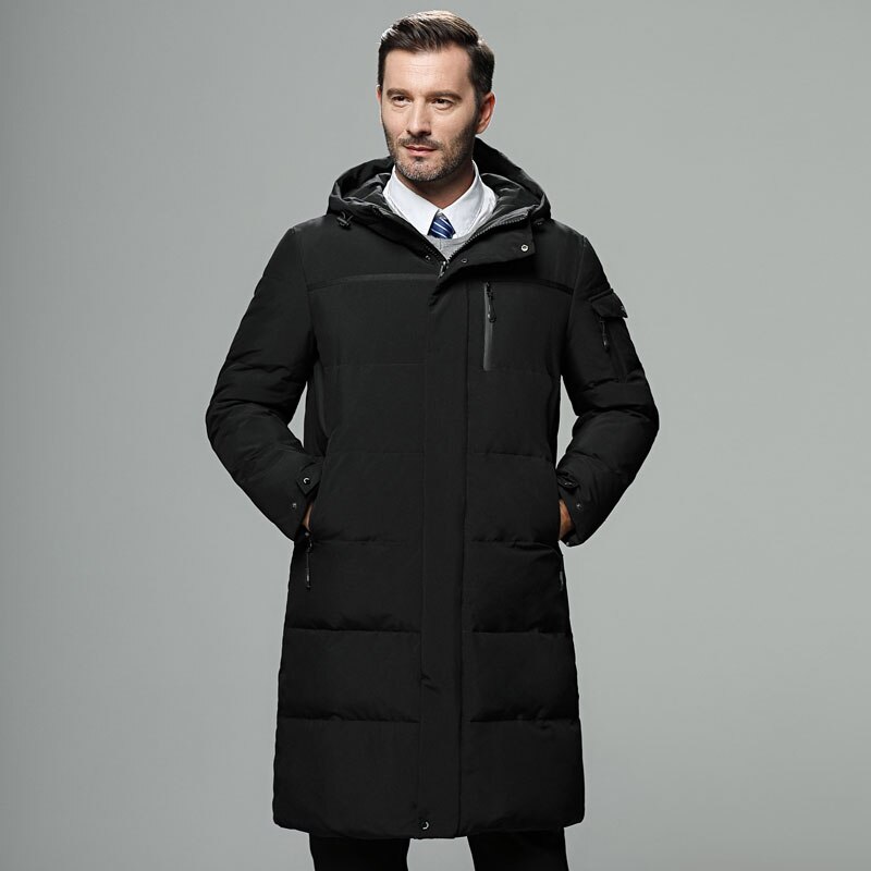 Men Winter Jacket Long Warm Thick Hood Parkas Mens Jackets Coats Fashion Outwear Outfits Classic Windproof Multi Pocket Parka