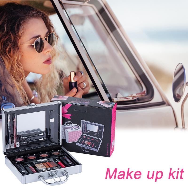 Sdattor Women Makeup Set 16PCS Long Wear Makeup Kit With Cosmetic Box Lipstick Lip Gloss Eye Shadow Brush Eye Pencil Mascara And