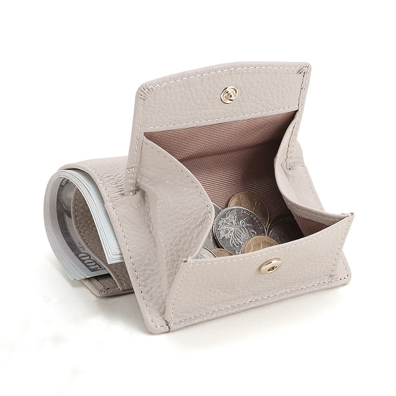 New Women PU Leather Purses Female Cowhide Wallets Lady Small Coin Pocket Rfid Card Holder Mini Money Bag Portable Clutch