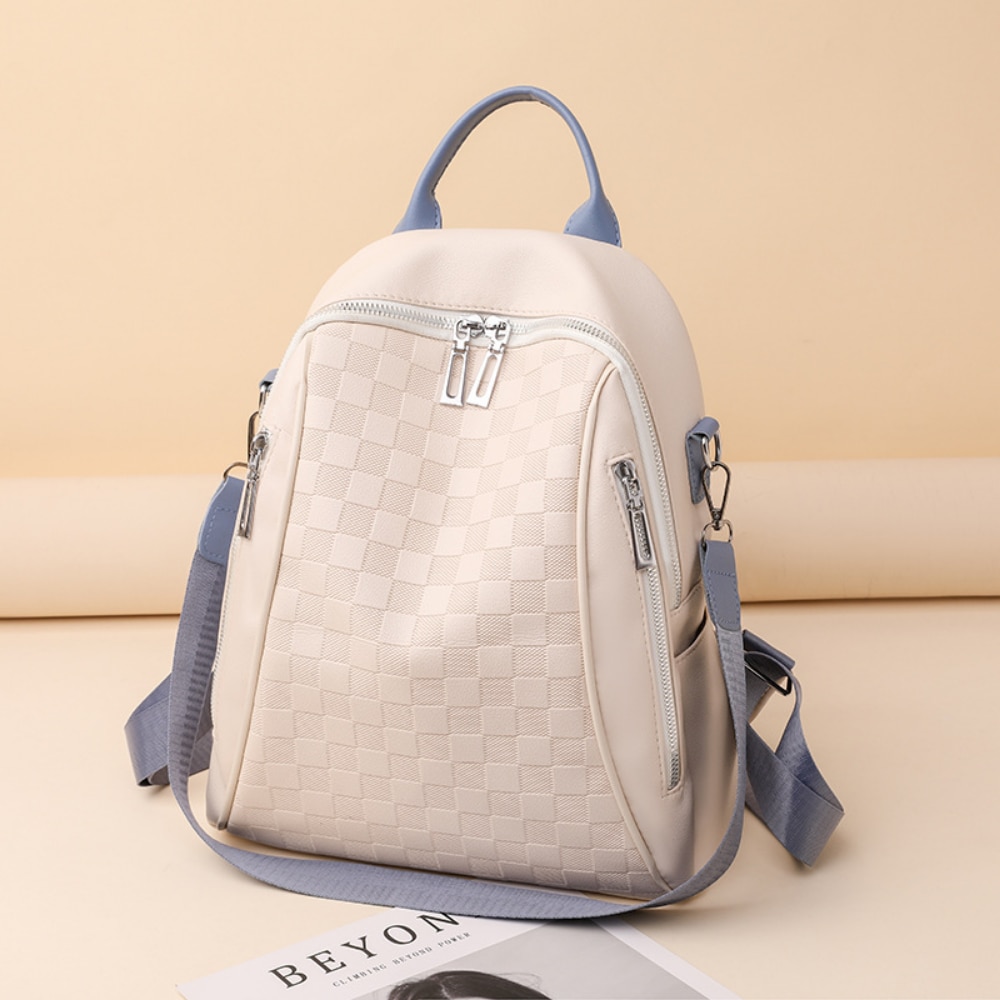 Fashion Ladies Backpack 2023 New Exquisite PU Leather Large Capacity Shoulder Bag Personalized Versatile Travel Bag