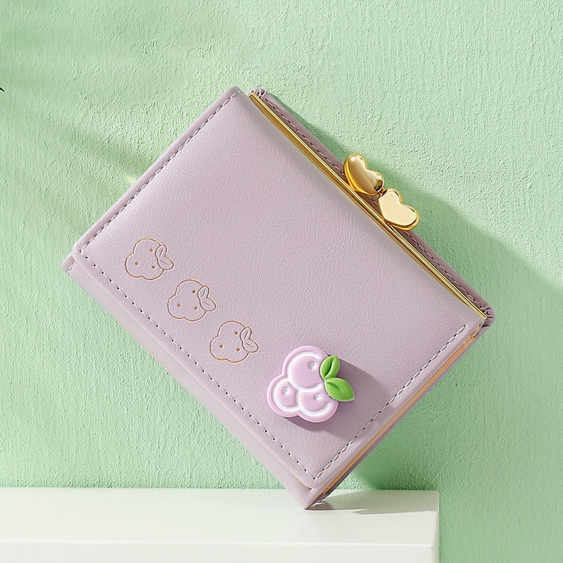 Cute Fruit Pattern Wallets Women Card Holder Ladies Clutch Purse Money Coin Pocket Large Capacity Wallet Female Leather Purses