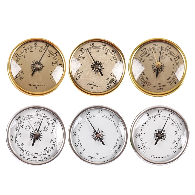 Aluminum Alloy Barometer Thermometer Hygrometer Gauge Tester Temperature Humidity Meter Precision Mechanical Home  Dropship
