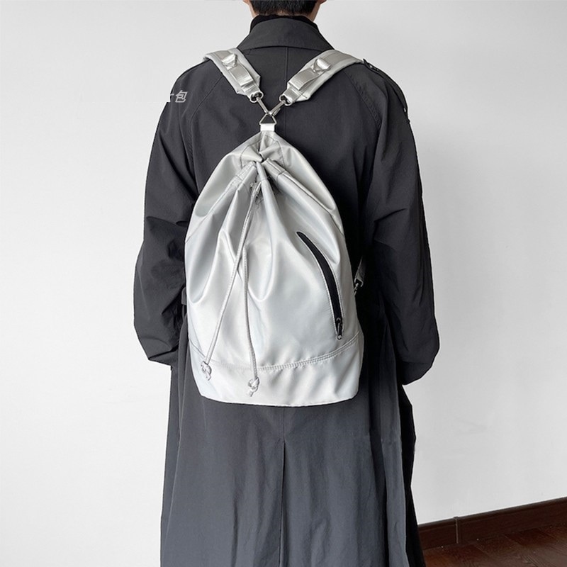 Korean style Drawstring Women Backpack Waterproof nylon School bags Teenage Girls Backpacks for female Large capacity bagpack
