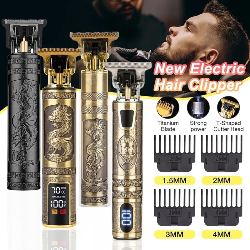 2023 Hot Sale Hair Cutting Machine Hair Clippers Rechargeable Beard Shaver Professional Electric Hair Trimmer for Men Barber