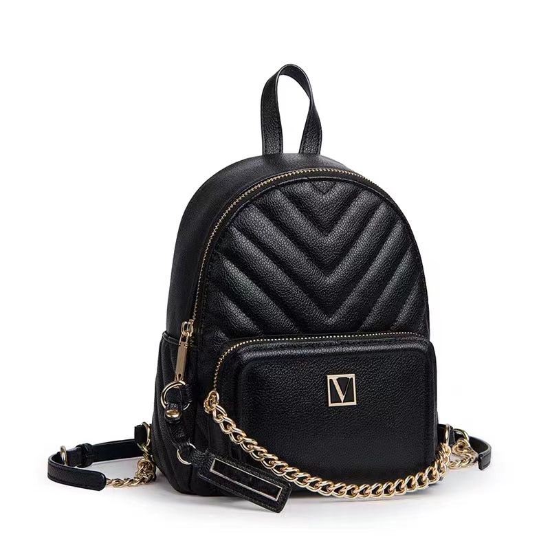 Women's Bag Fashion Simple Versatile Chain Backpack Quilted Leisure Bag Travel Pocket Backpack