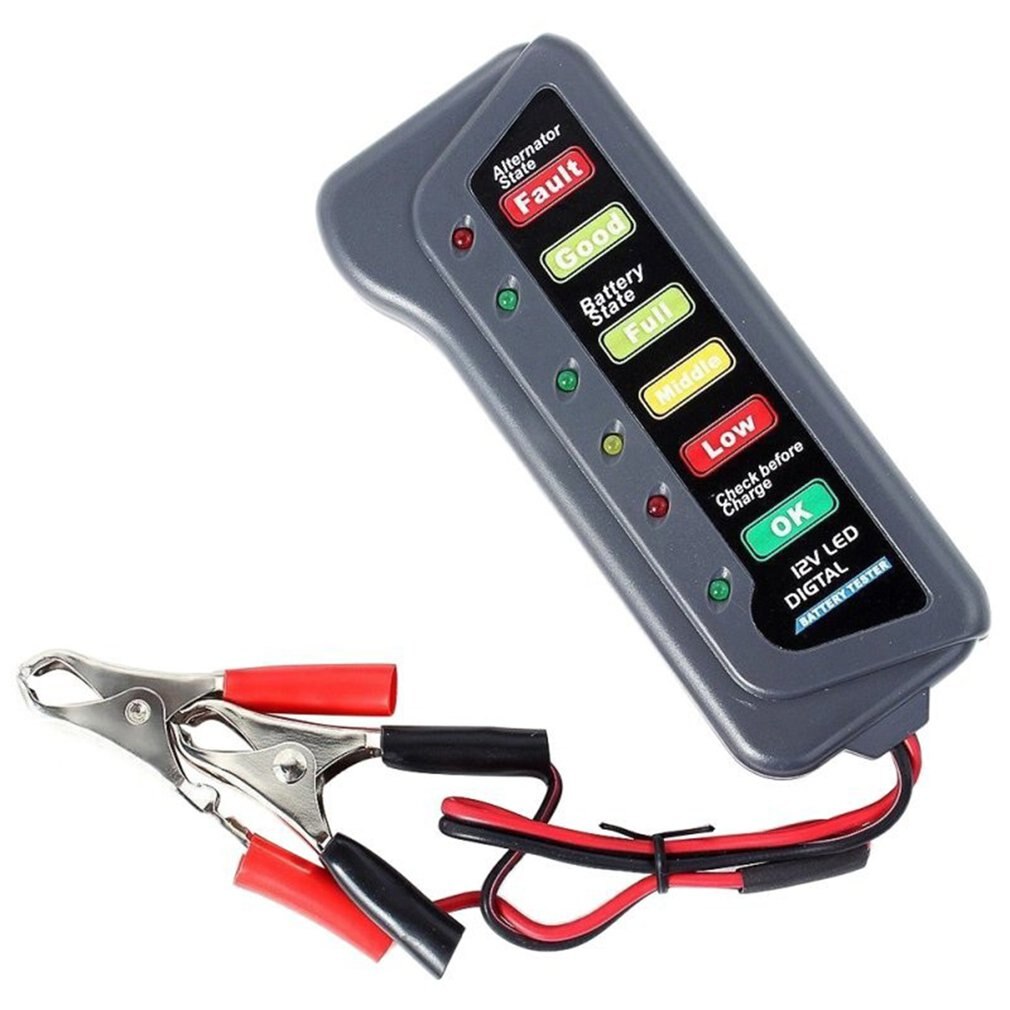 Universal 12V Car Fault Detector Battery Tester Digital Alternator Tester Motorcycle Car Diagnostic Tool Auto Repair Essentials