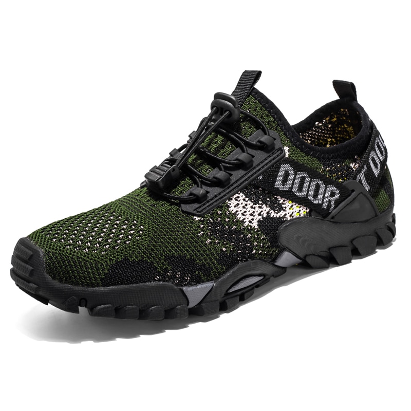 Aqua Shoes Men Quick Dry Wading Sneakers Water Slip On Upstream Shoes Hiking Breathable Beach Surfing Shoes Swimming Slippers