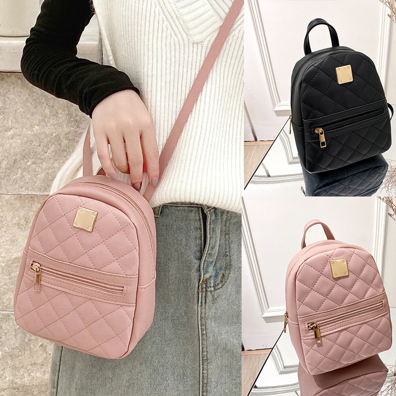 PU Leather Mini Women' Backpack Multi-Function Ladies Phone Pouch Pack Ladies School Backpack Shoulder Bags for Women mochilas