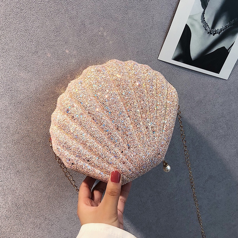 2020 New Fashion Women Bags Shiny Shell Messenger Bag Mini Small Bag Small Fairy All-match Shoulder Bag Luxury Design Female Bag