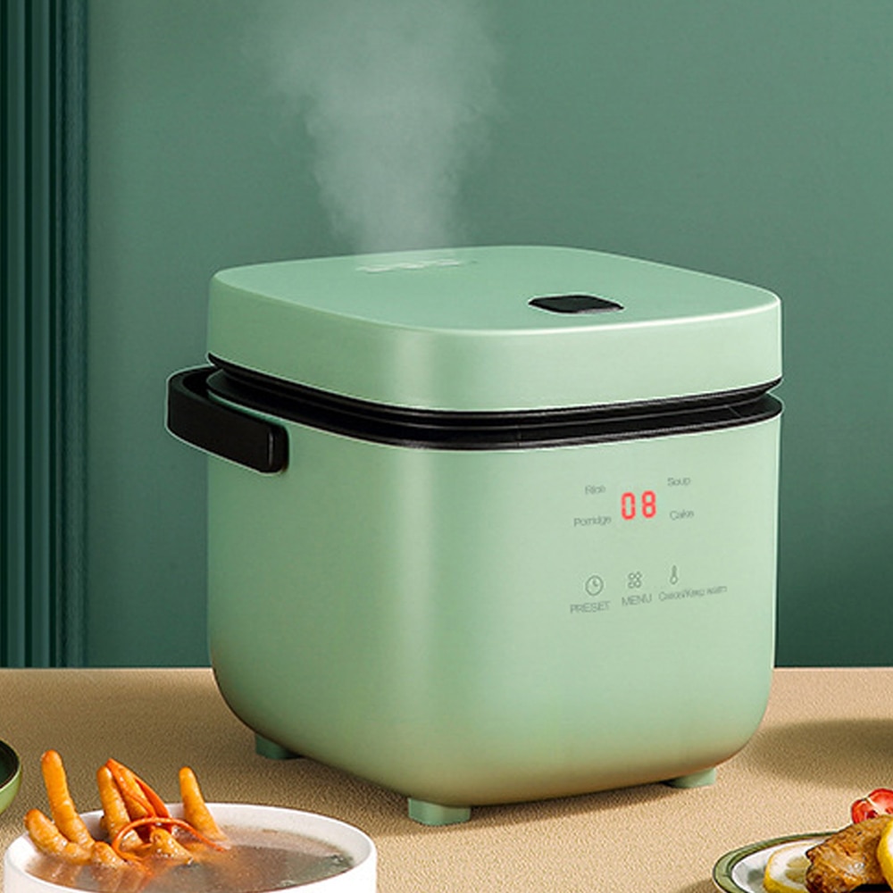 2022 New in Mini Electric Rice Cooker Intelligent Automatic Household Kitchen Cooker 1-2 People Small Food Warmer Steamer 1.2L