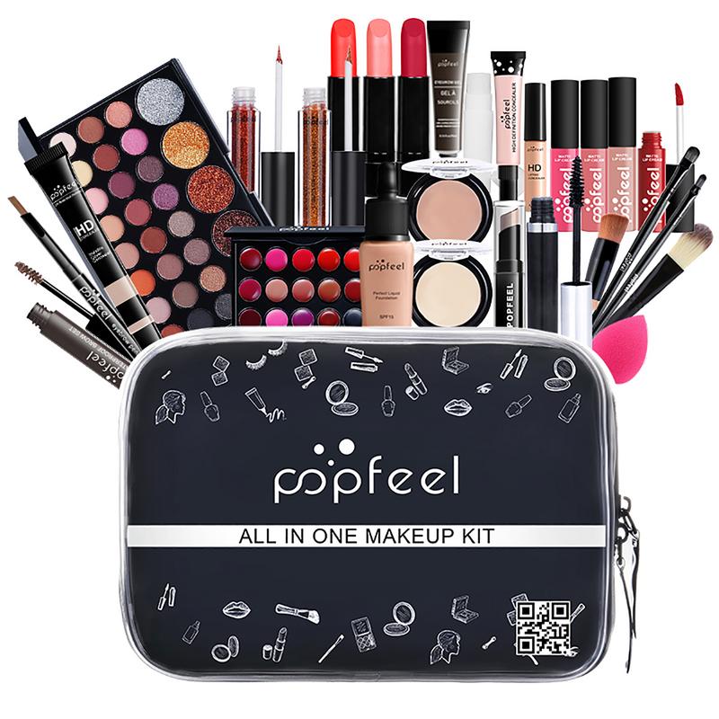 Sdattor All InMulti-purpose Make Up Set For Girls Starters Beauty Cosmetics With Makeup Brushed Lip Gloss Eye Shadows Gifts Kit